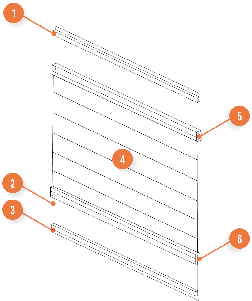 Composants du store bateau adh�sif up & down