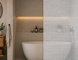 Film vitre textile voile gris clair