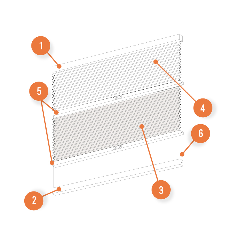 Composition du store pliss� adh�sif jour nuit