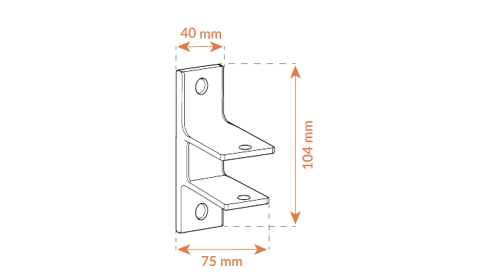 Fixation aluminium pour pose murale du store banne