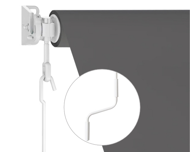Commande manuelle de store projection