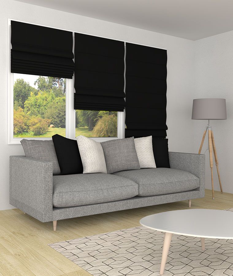 Store bateau occultant anti feu m1 noir luisant