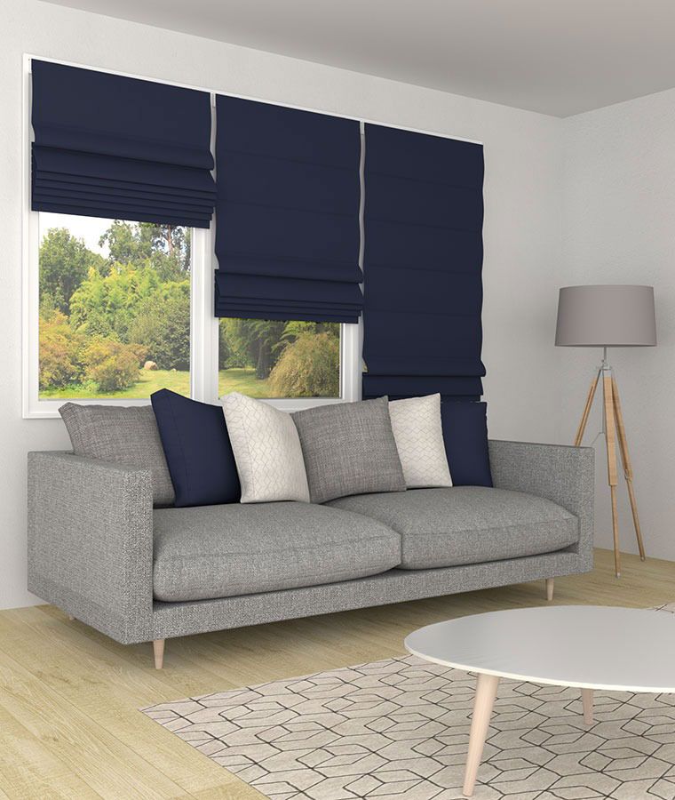 Store bateau occultant 100% bleu marine