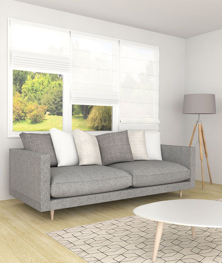 Store bateau voilage uni m1 blanc pur