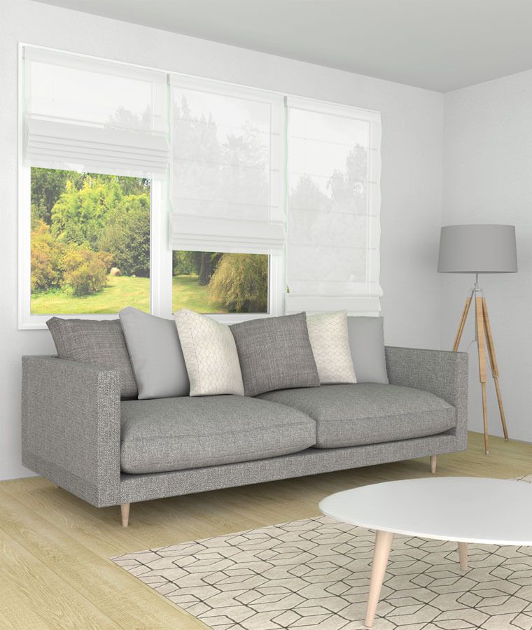 Store bateau voilage uni m1 blanc