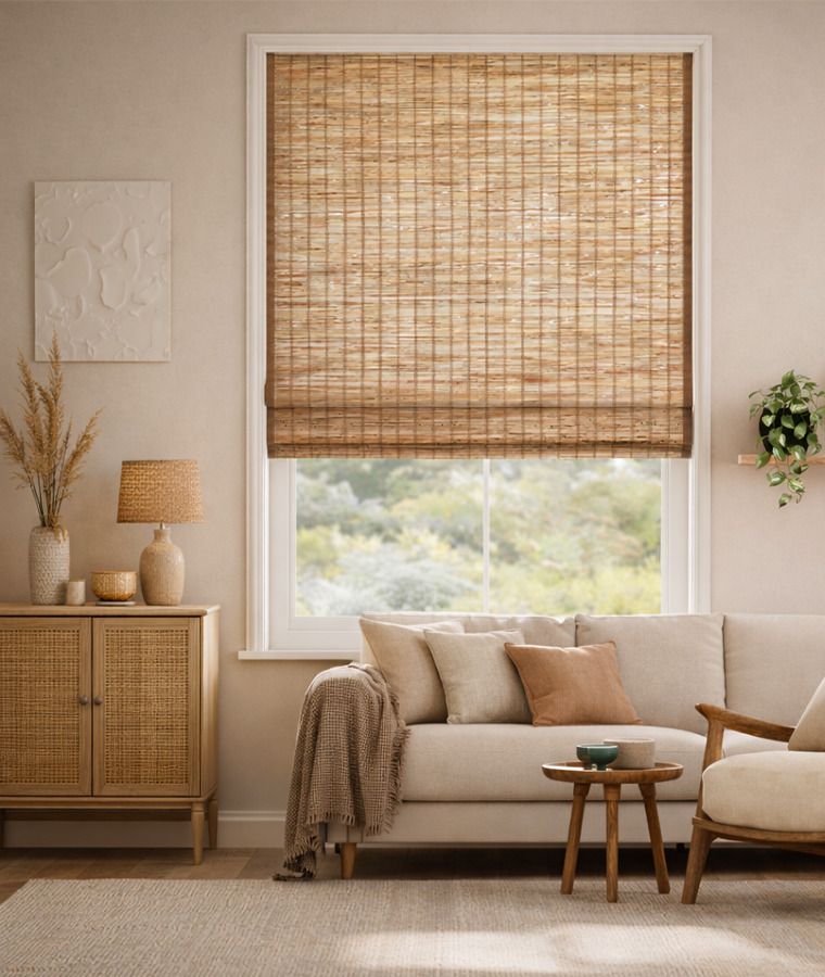 Store bateau bois bambou et jute bois