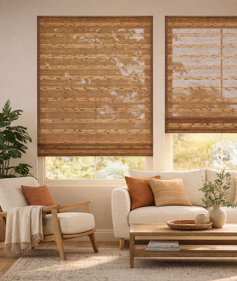 Store bateau bois jute et bambou bois