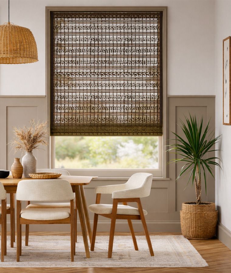 Store bateau bois jute et bambou bois