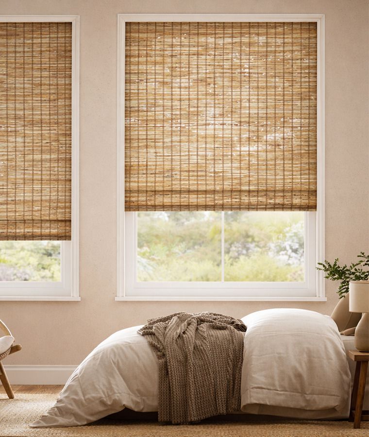 Store bateau bois bambou et jute bois