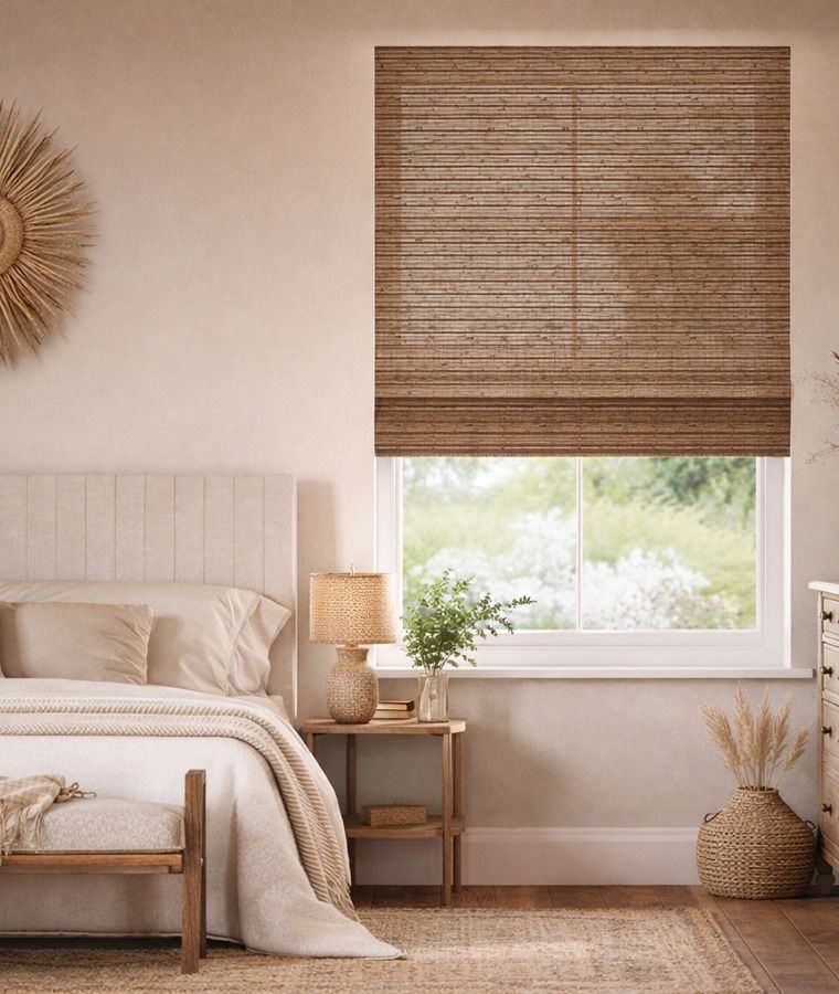 Store bateau bois jute et bambou bois