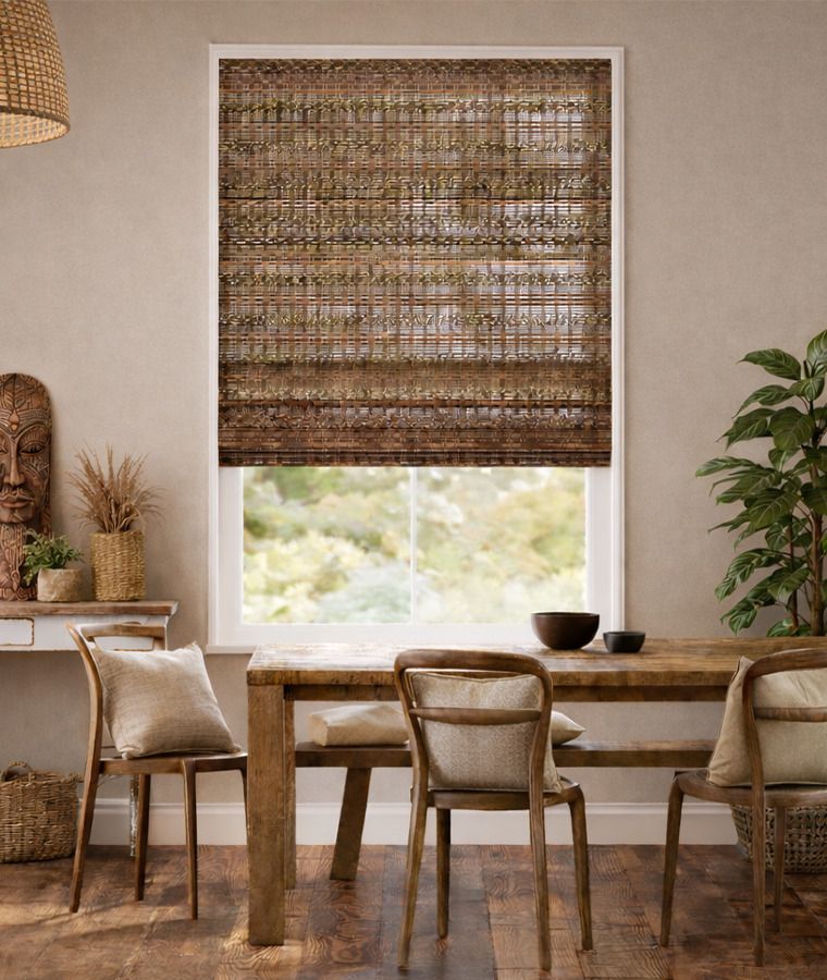 Store bateau bois jute et bambou bois