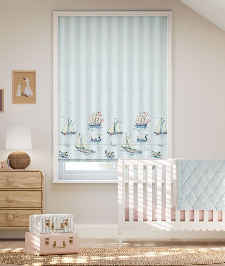 Store bateau motif disney donald duck bleu raye
