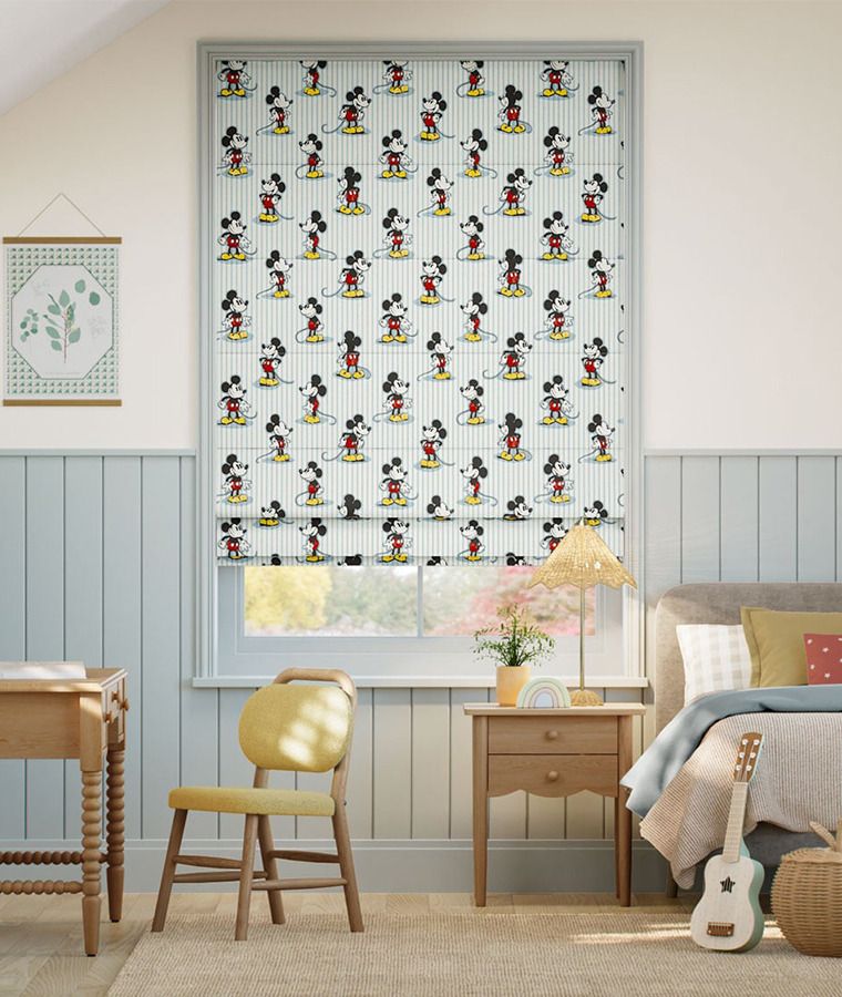 Store bateau motif disney mickey mouse bleu gris