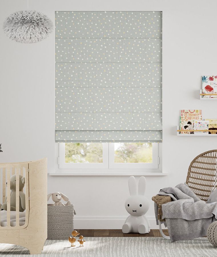 Store bateau motif chambre enfant bleu creme