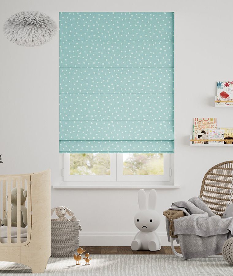 Store bateau motif chambre enfant sans per�age vert creme
