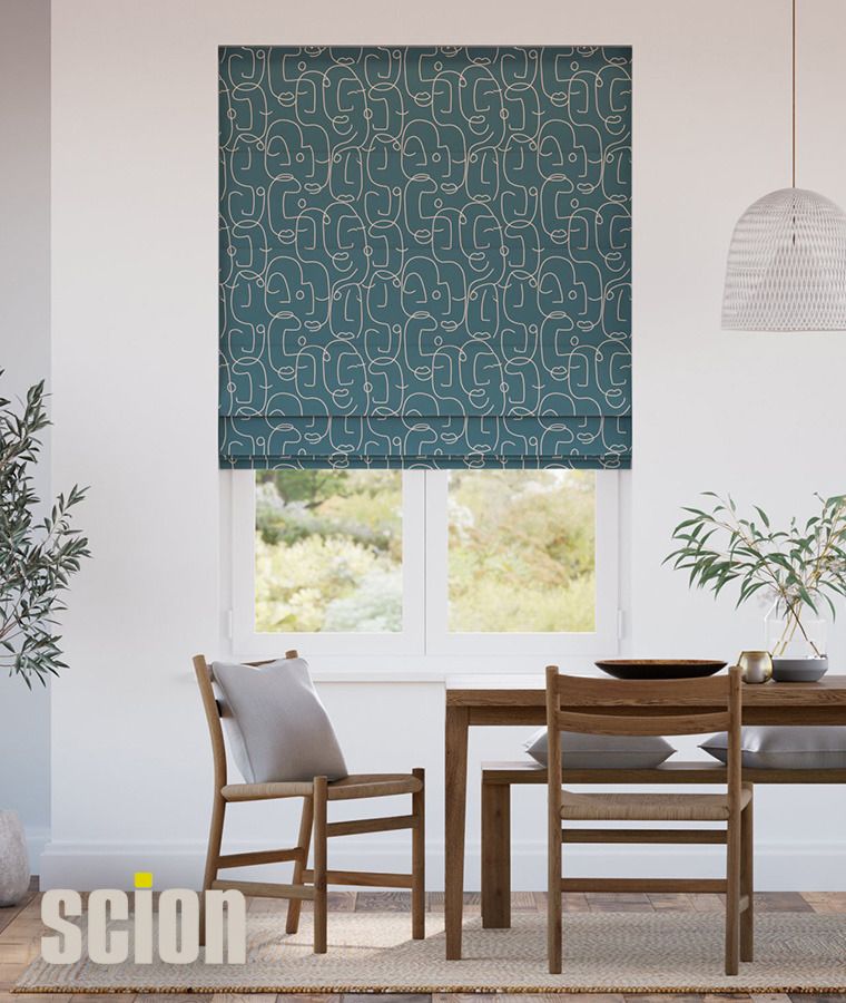 Store bateau motif scion epsilon bleu