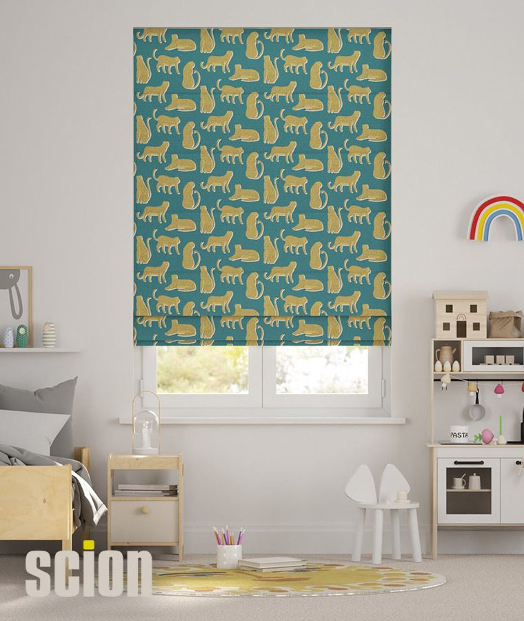 Store bateau motif chambre enfant bleu