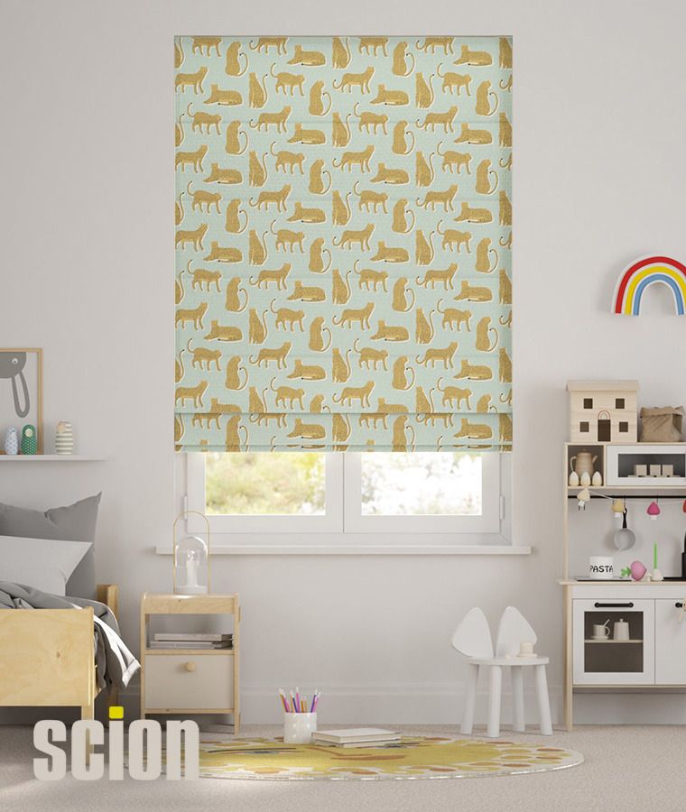 Store bateau motif chambre enfant bleu ciel