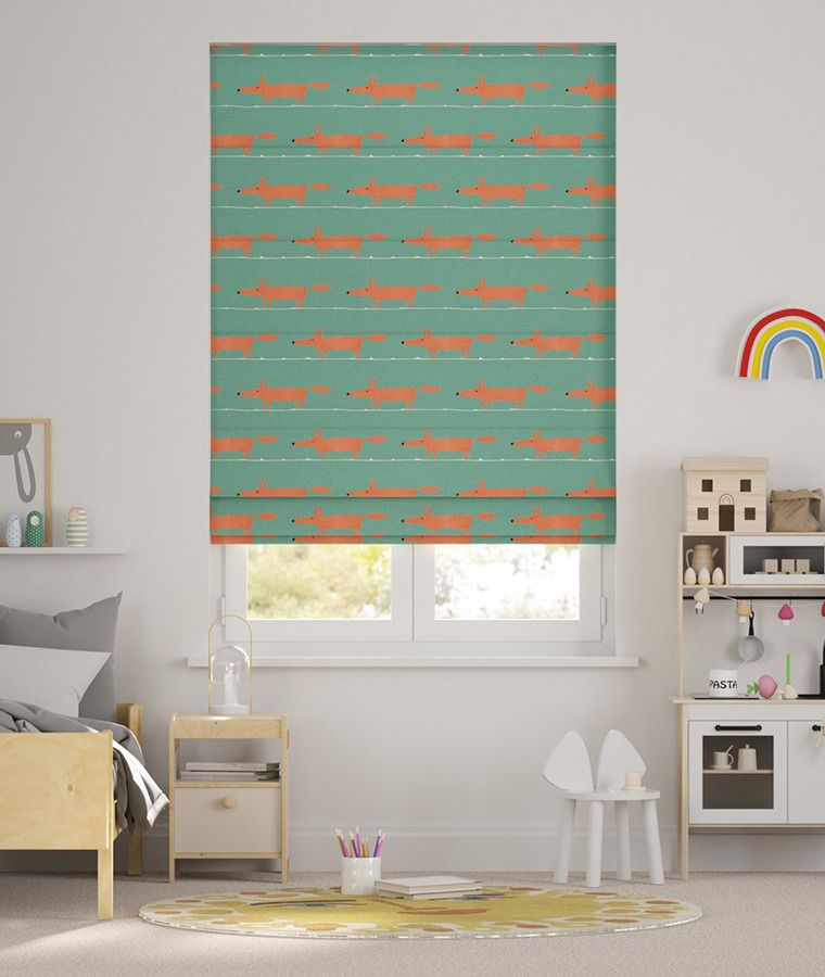 Store bateau motif chambre enfant vert