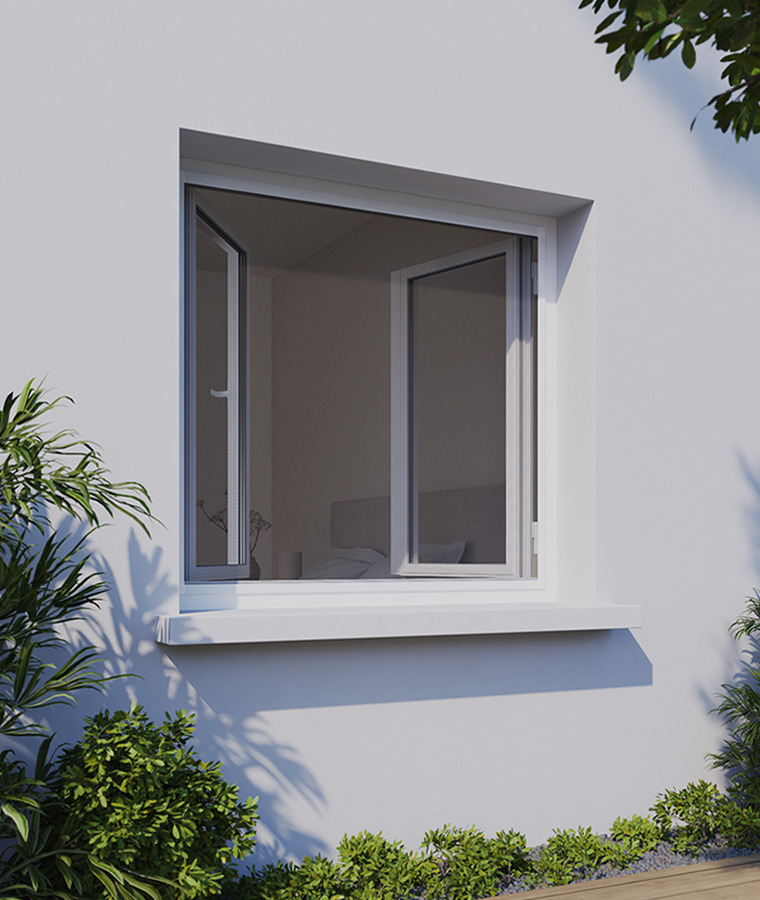 ▷ Moustiquaire cadre fixe fenêtre sans percage sur mesure 