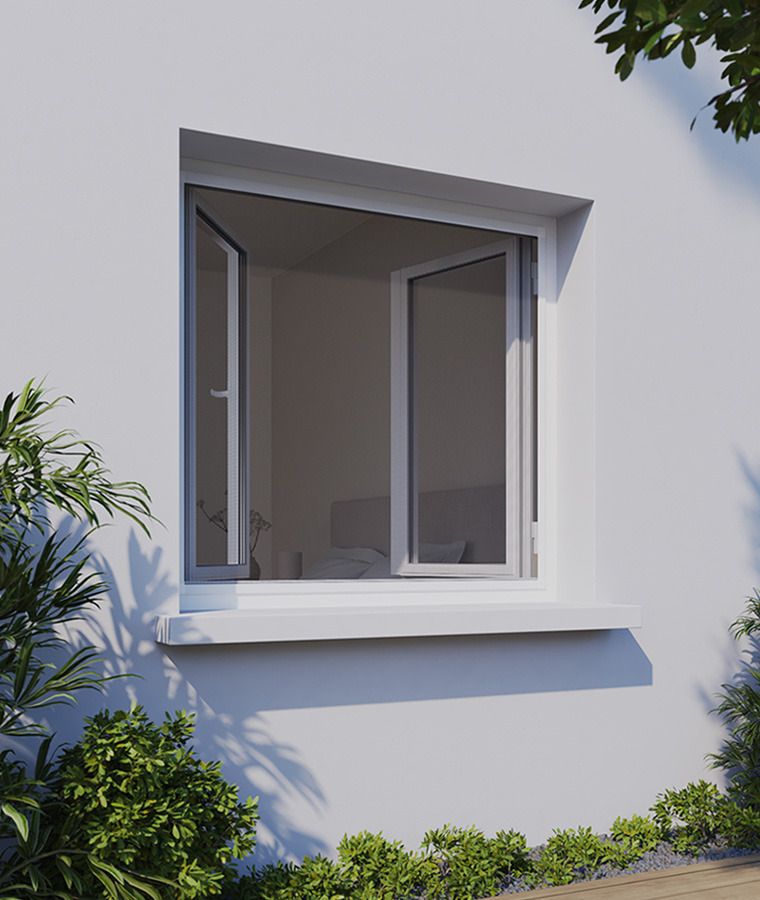 Moustiquaire pour fentre cadre fixe blanc