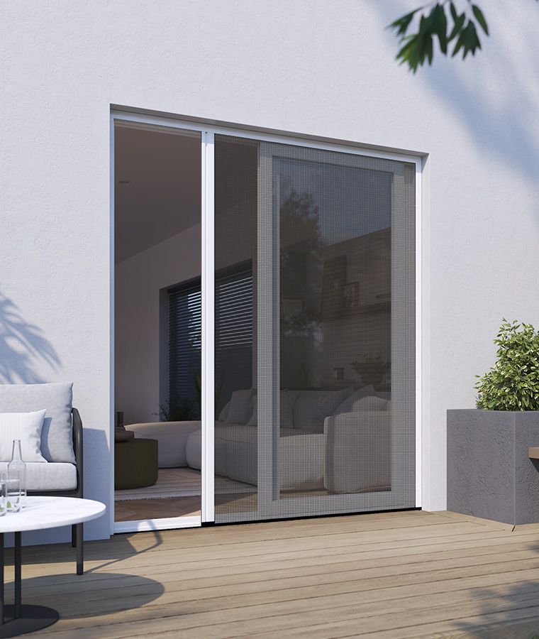Moustiquaire pour porte et baie vitre enroulable latrale premium blanc