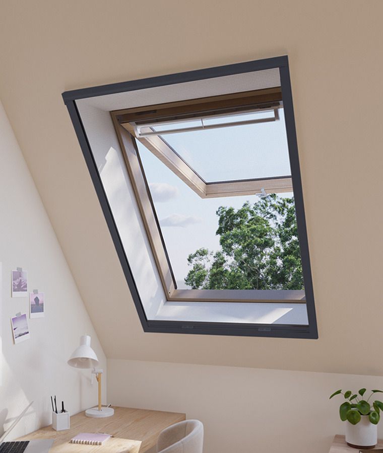 Moustiquaire pour fen�tre fenetre de toit compatible velux� gris anthracite