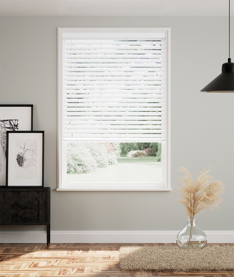 Store vnitien bois classic lames 50mm blanc