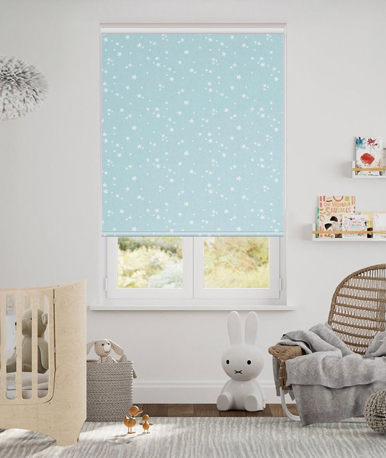 Store Enrouleur Twist enfant tamisant constellation bleu