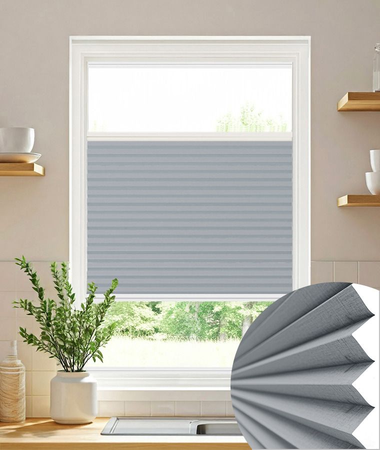 Store Pliss� Cristal tamisant gris argent