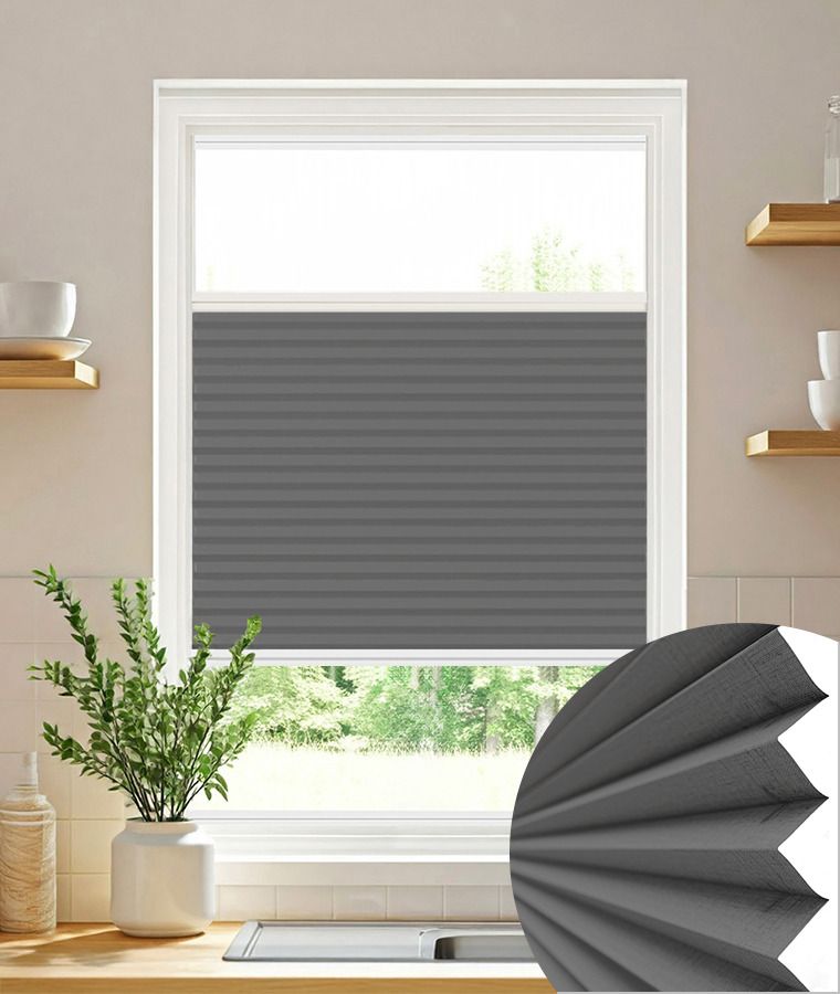 Store Pliss� Cristal tamisant gris ardoise