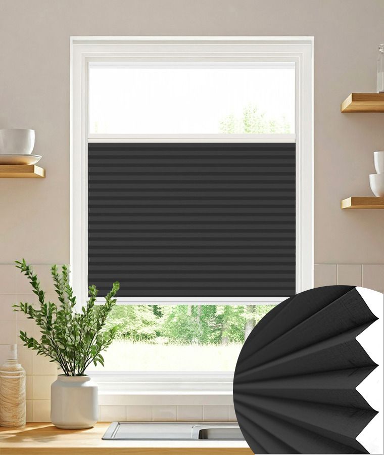 Store Pliss� Cristal tamisant noir corbeau