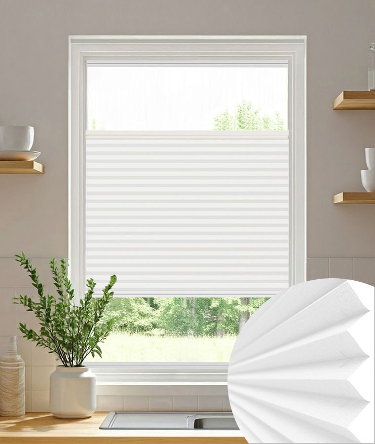 Store Pliss� Cristal occultant blanc