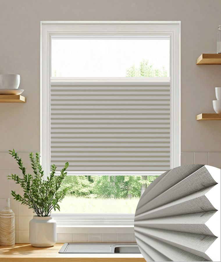 Store Pliss� Cristal occultant gris beige