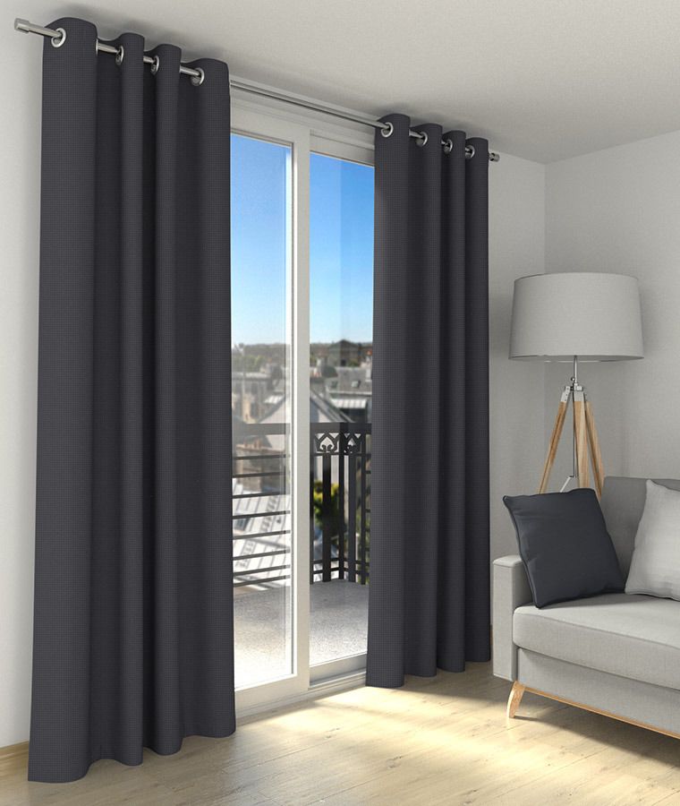Rideau occultant haut de gamme gris graphite