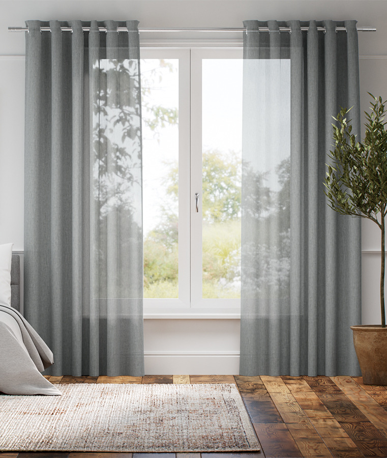 Rideau lin uni sur mesure - Stores-discount.com