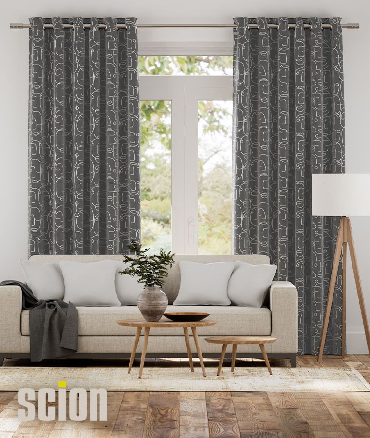 Rideau motif scion epsilon noir