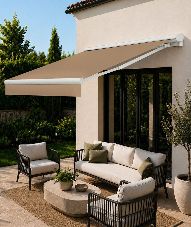 Store banne manuel beige