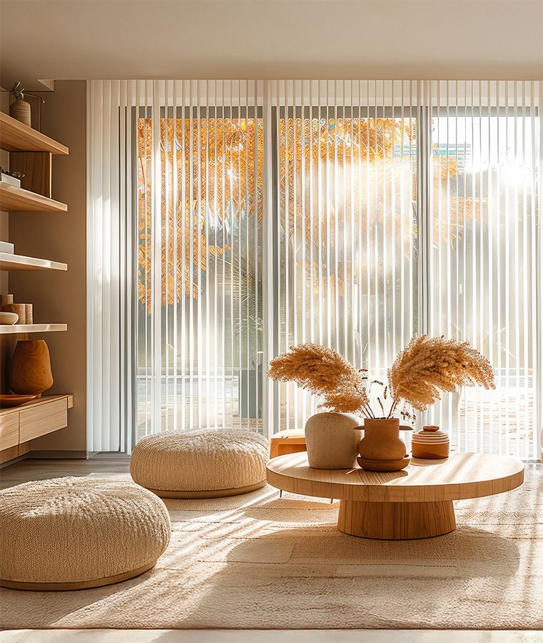 Store californien voile blanc