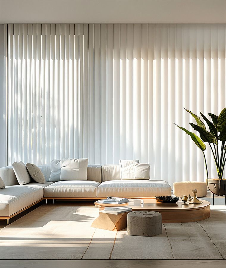 Store californien bois tisse marron clair