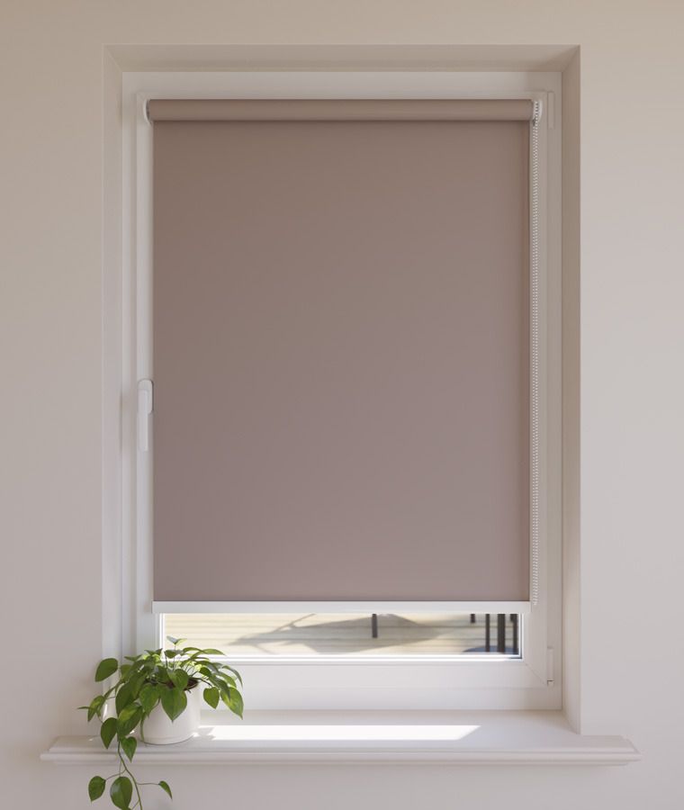 Store enrouleur occultant sans percage taupe