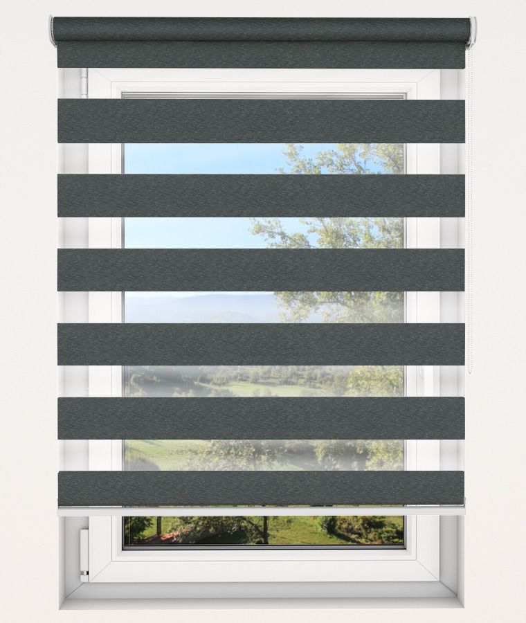 Store enrouleur jour nuit tamisant anti feu b1 ardoise