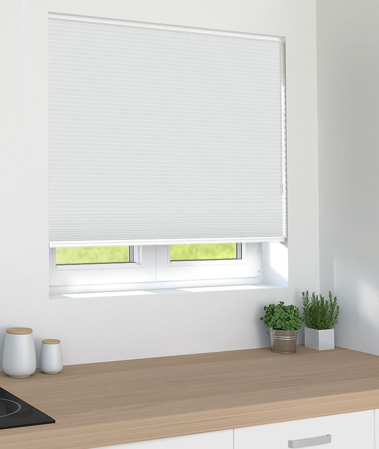 Store pliss� occultant blanc