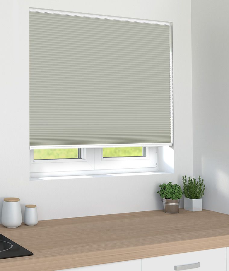 Store pliss� occultant gris artique