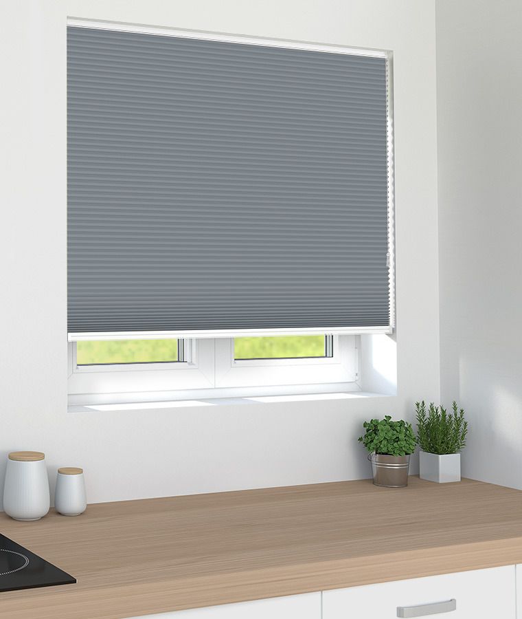 Store pliss� occultant gris galet