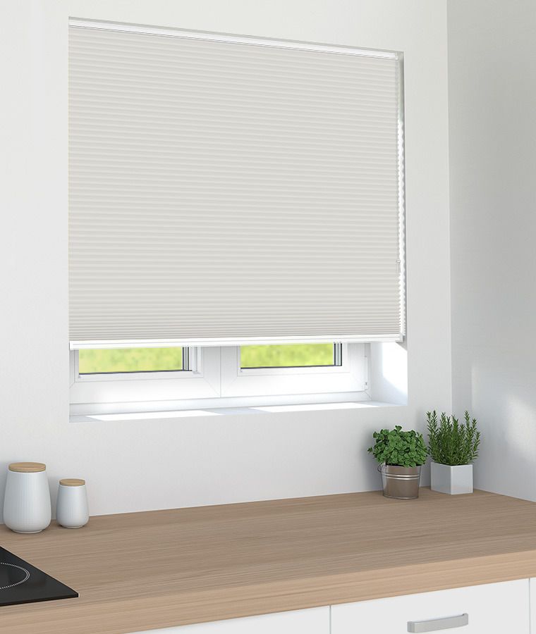 Store pliss� occultant ivoire