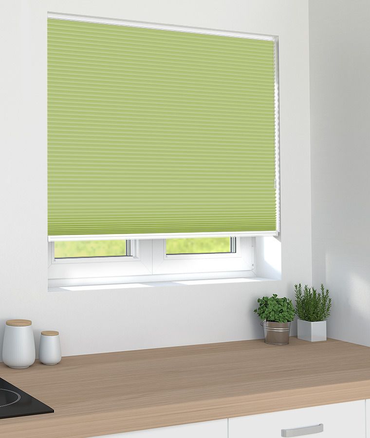 Store pliss� occultant vert tilleul