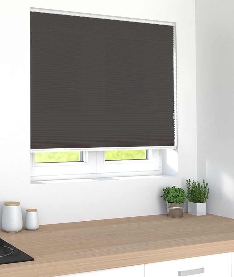 Store pliss� tamisant nid d abeille cacao