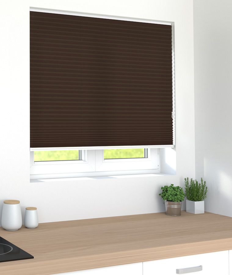 Store pliss� tamisant capuccino