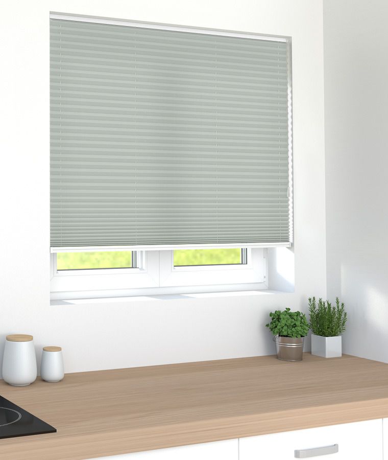 Store pliss� tamisant gris tourterelle